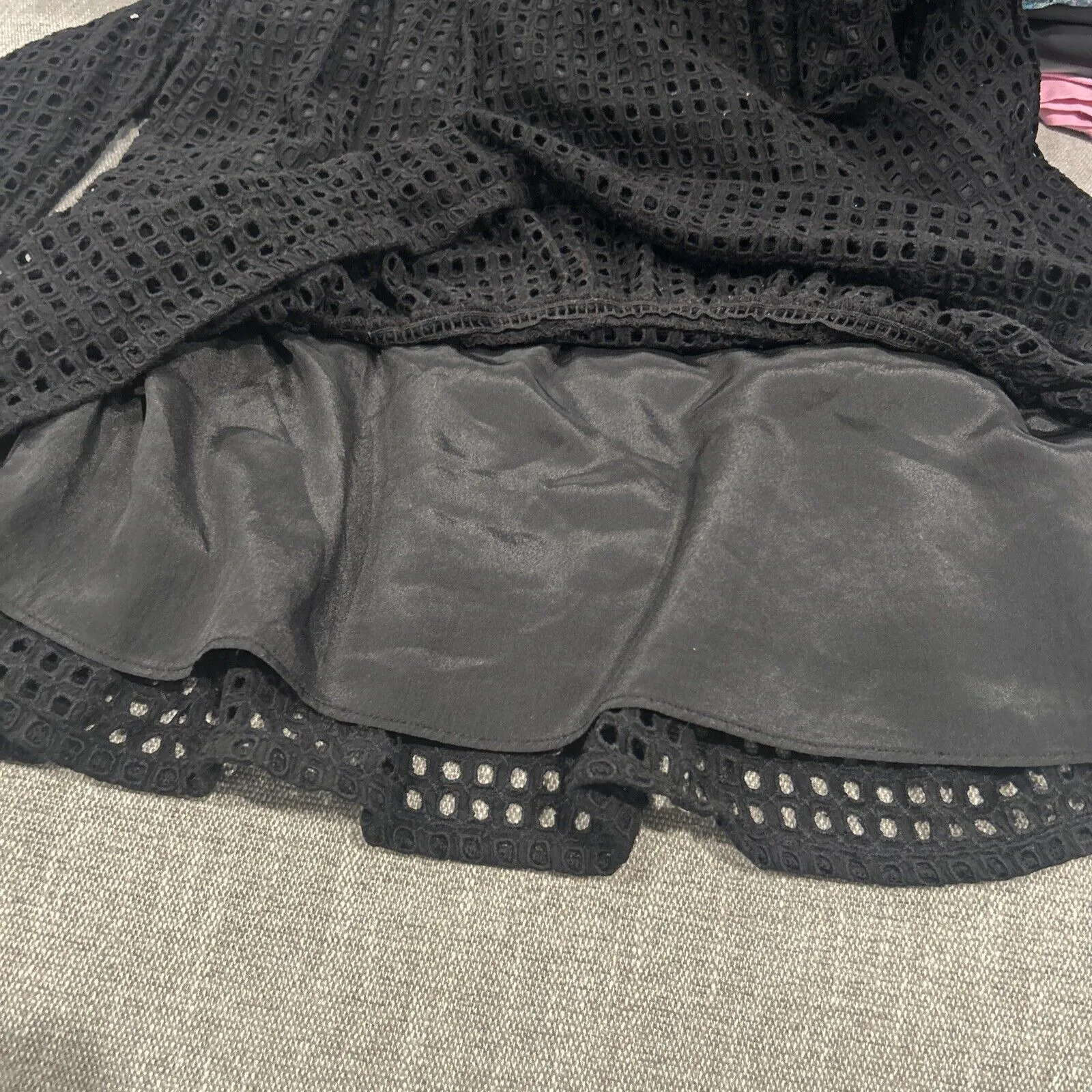 J Crew Point Sur Dress Womens 2 Black Lined Cutout Stretch Waist - Image 7