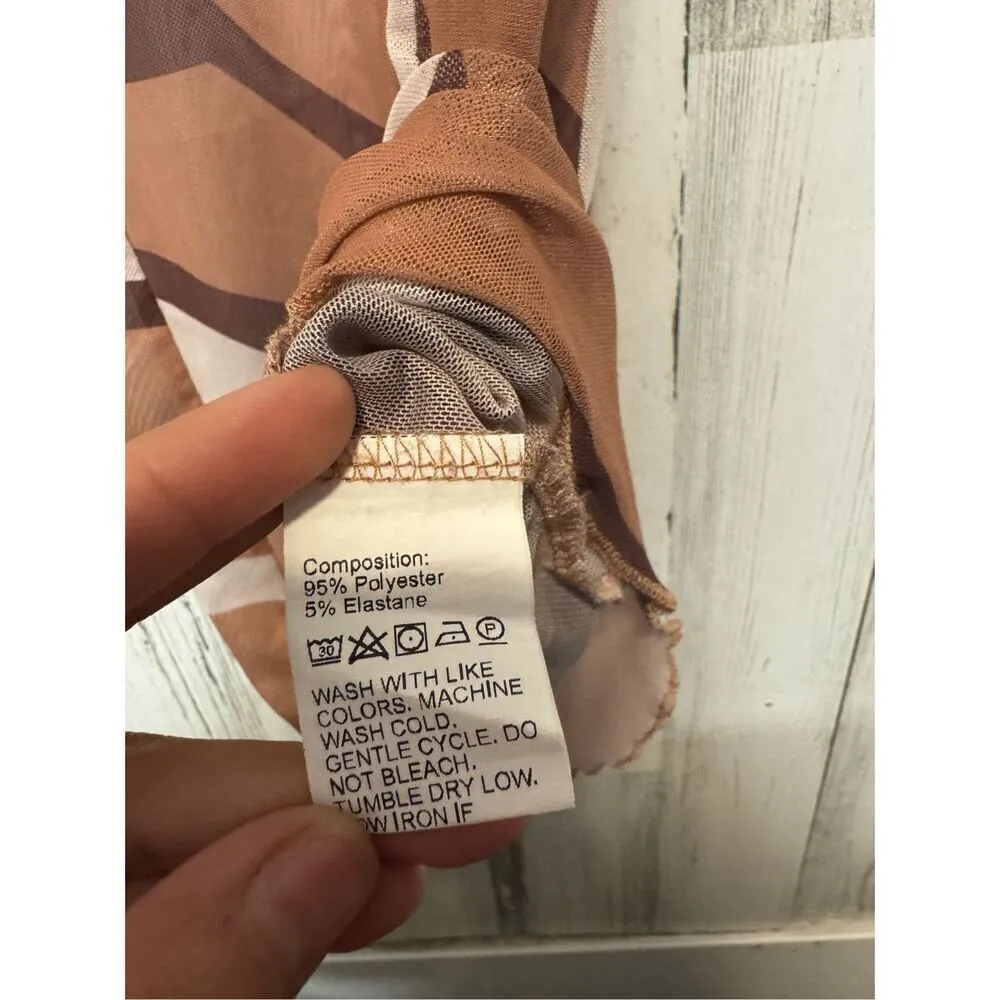 Maxi mesh brown dress - Image 3