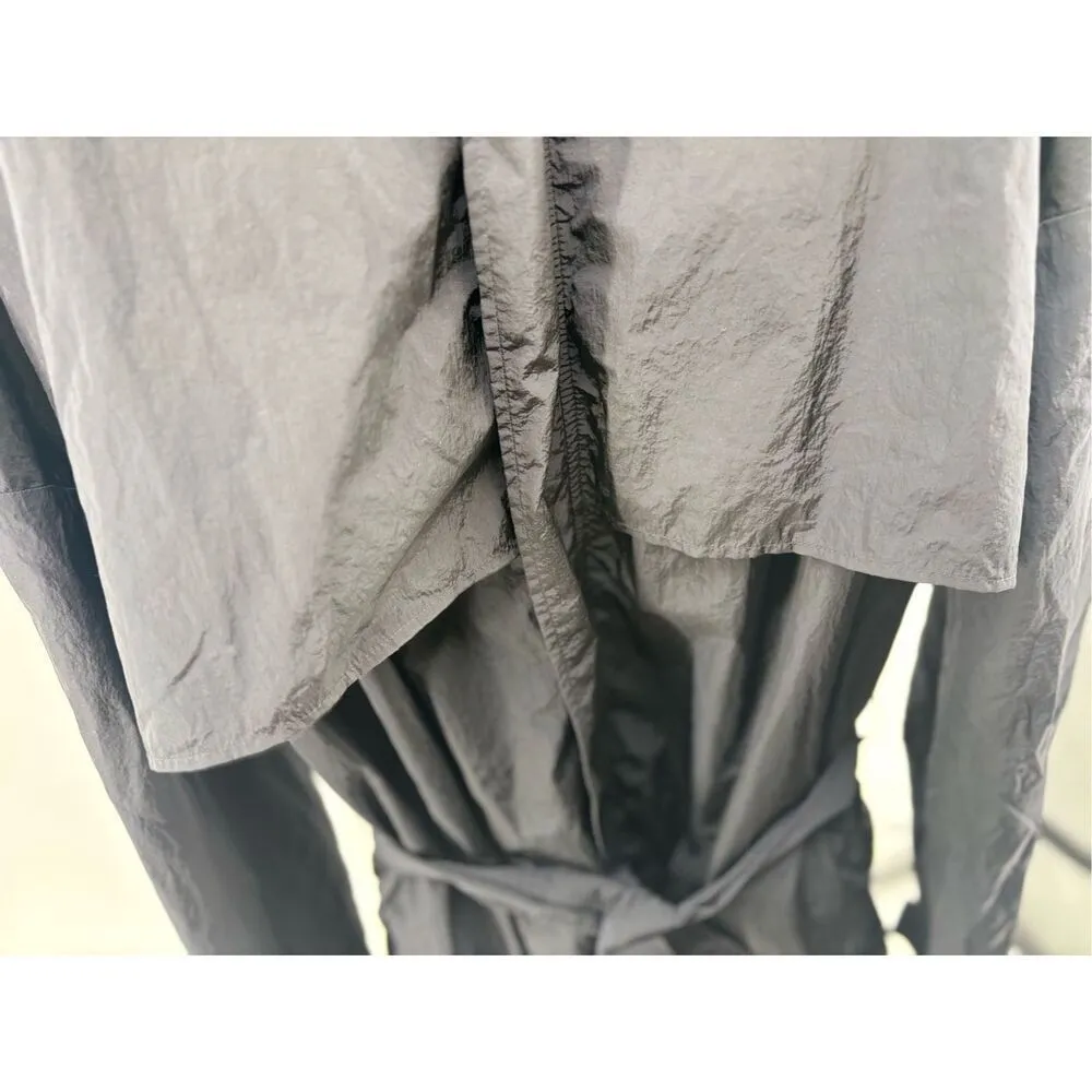 ALO Yoga Crinkle On The Move Black Trench Coat Womens Unisex Size XXL - Image 4