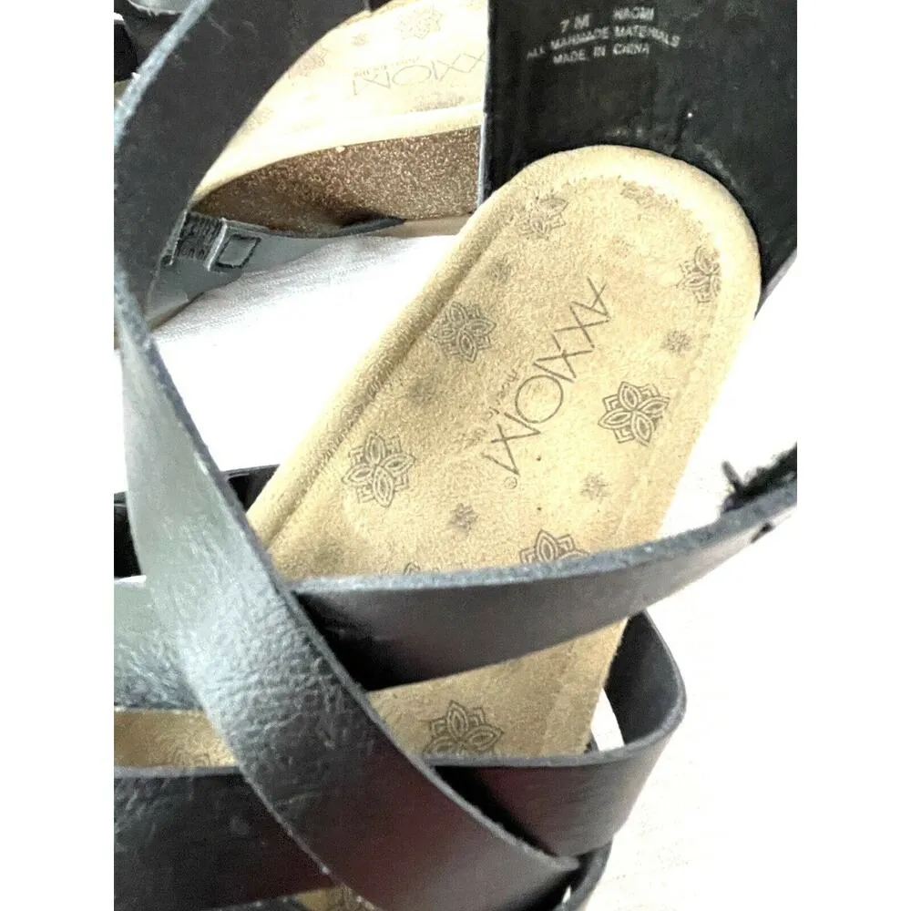 Axxiom Women's Naomi Low Wedge Comfort Strappy Gladiator Sandals Black Size 7 - Image 6