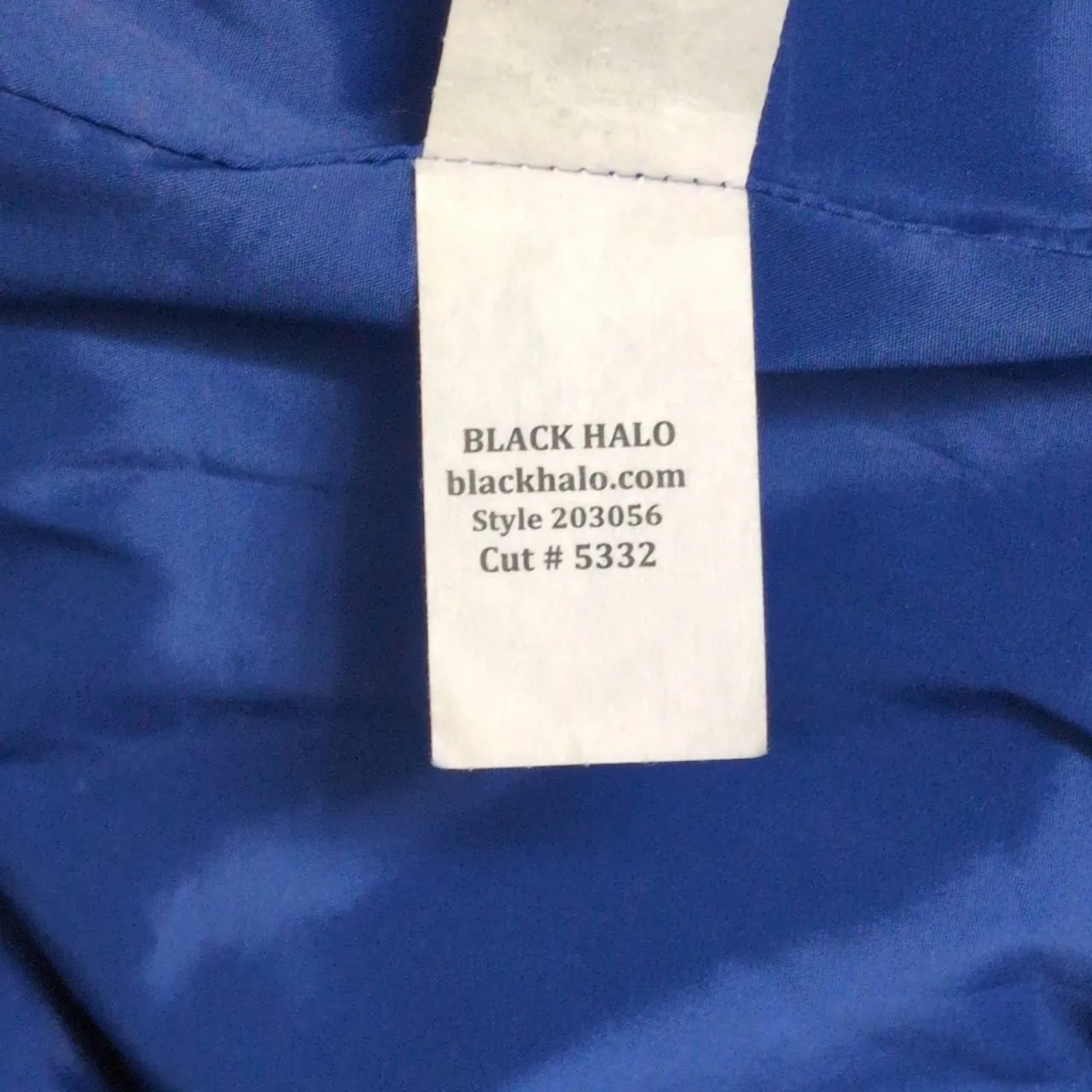 BLACK HALO Classic Jackie O Sheath Dress Cobalt Blue Cowl Neck Sleeveless 6 - Image 9