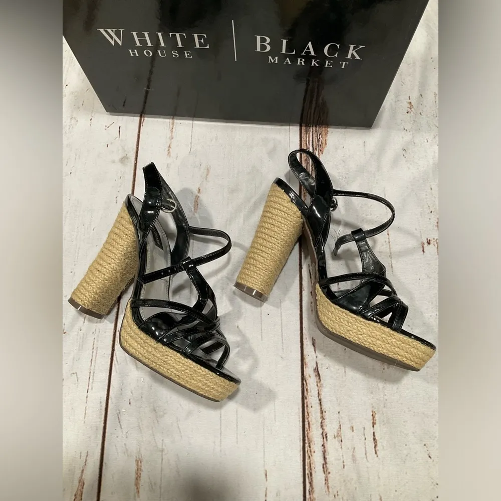 WHITE HOUSEE BLACK MARKET STRAPPY HEELS - Image 7