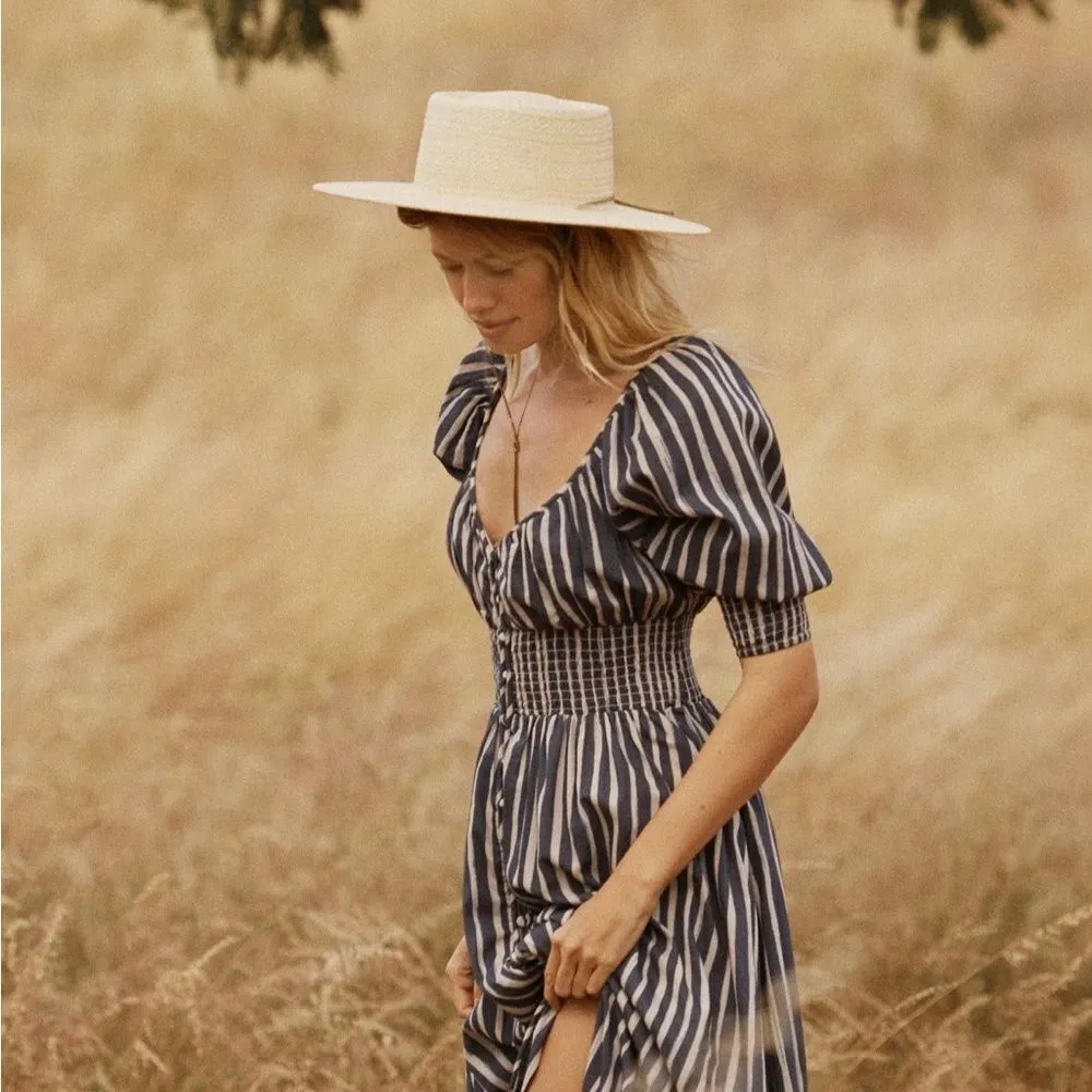 Anthropologie Sensi Studio Glamour Fray Edge‎ Boater Hat NWOT - Image 2