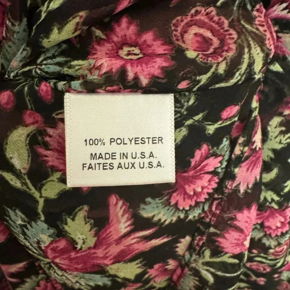 NWT $280 MISA Flora Fuschia Alicia Blouse Top - Chiffon Peasant Top Lace - Image 7