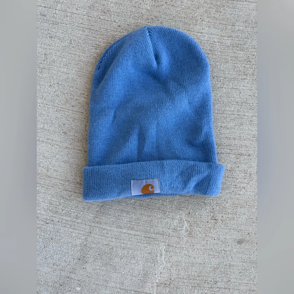 BUNDLE Vintage Betmar Knit Beanie & Carhartt Knit Beanie Hat Blue - Image 3