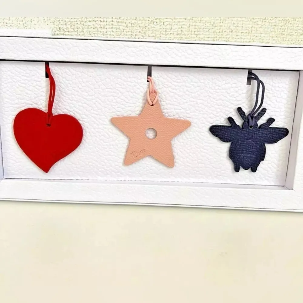 VIP Set of Three Limited Edition Leather Bag Charms NEW - Image 7