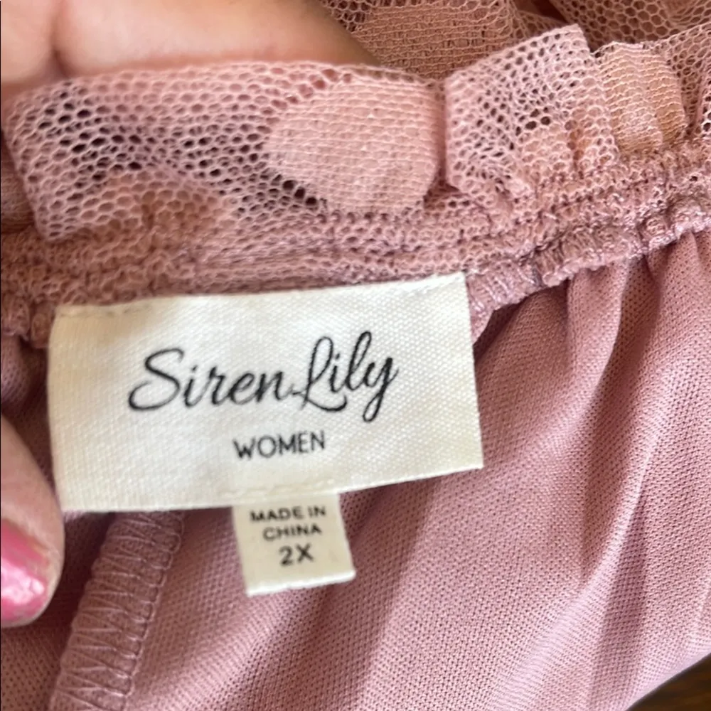 Siren Lily Sheer Pink Polka Dot Blouse - Image 6