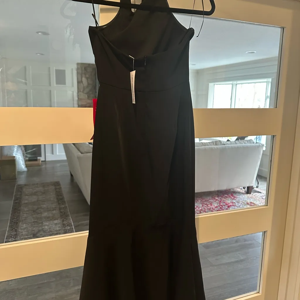 Badgley Mischka Black Asymmetrical Dress - Image 9