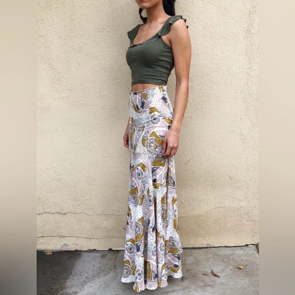 Free People Pebble Crepe Maxi Skirt size 0 - Image 3
