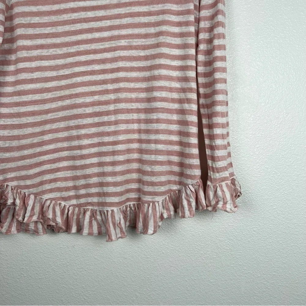 Boden Linen Jersey Top Stripe Sz 6‎ - Image 3