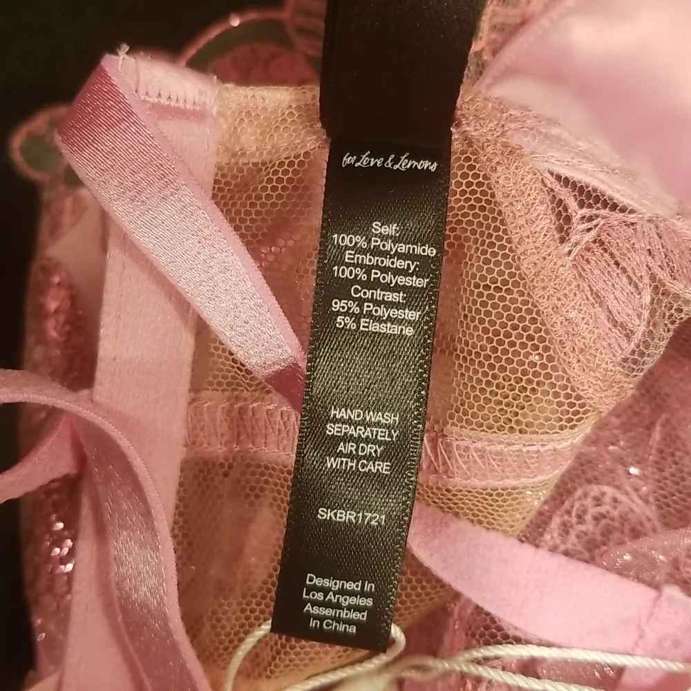 💕FOR LOVE AND LEMONS💕 Grace Bralette ~ Mauve Pink Medium M NWT - Image 16