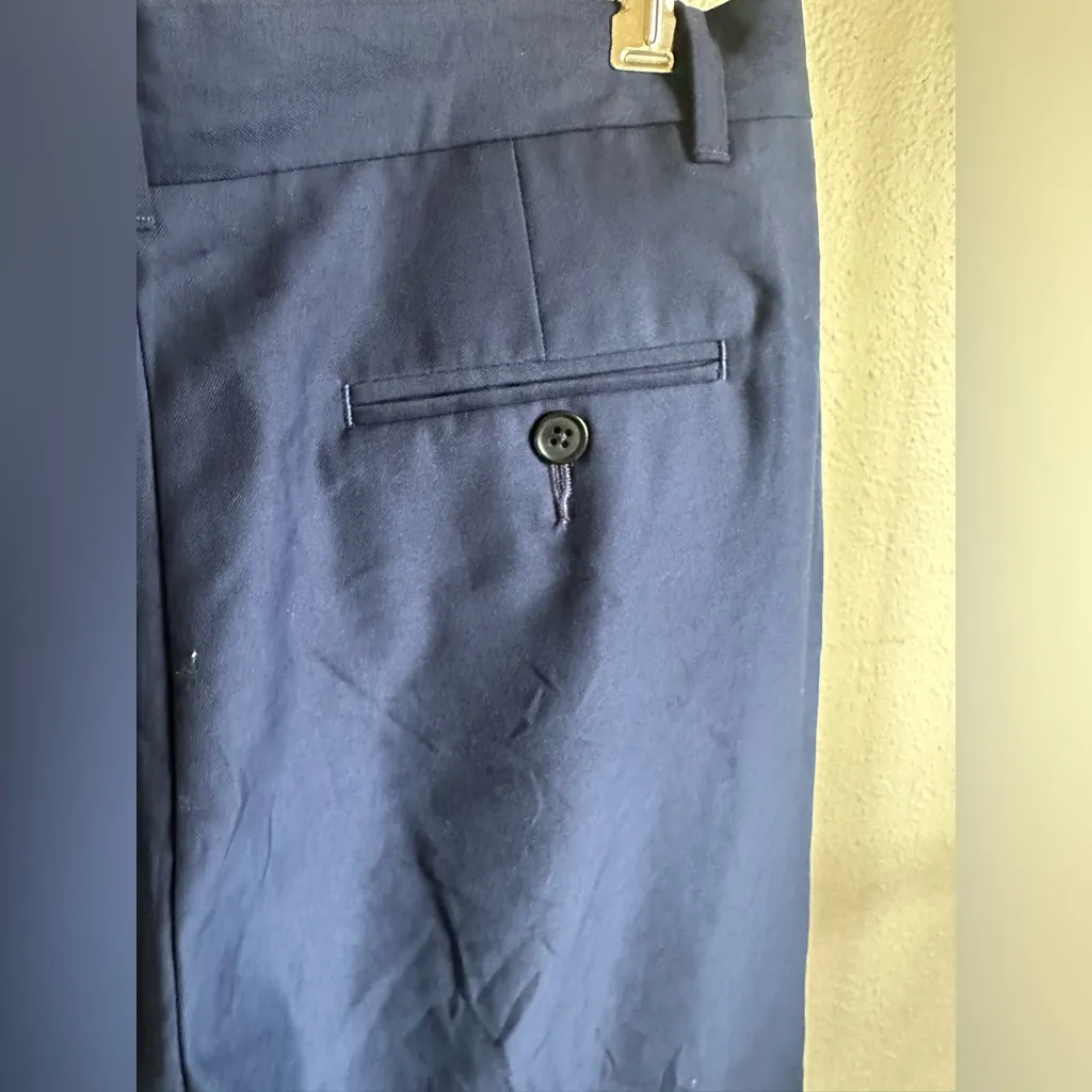 CALVIN KLEIN Navy Blue Flat Front. Slim Fit- Husky - Image 8