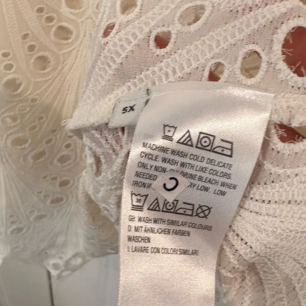 Beautiful By Lawrence Zarian White Eyelet Top And‎ Tank Top Set Size 5X - Image 6