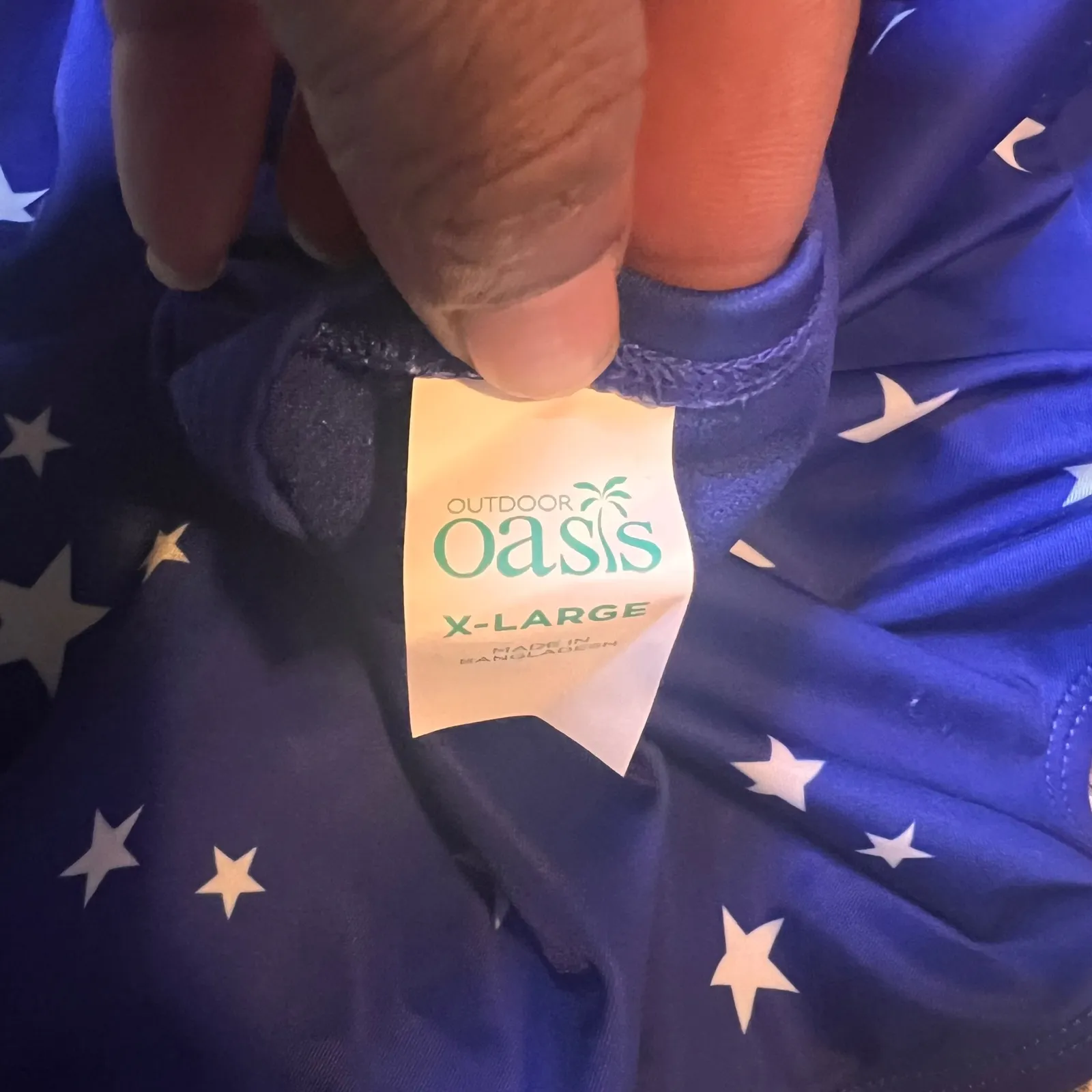 Outdoor Oasis Blue Star Print Swimsuit One Piece‎ Swimwear Women's XL - Image 3