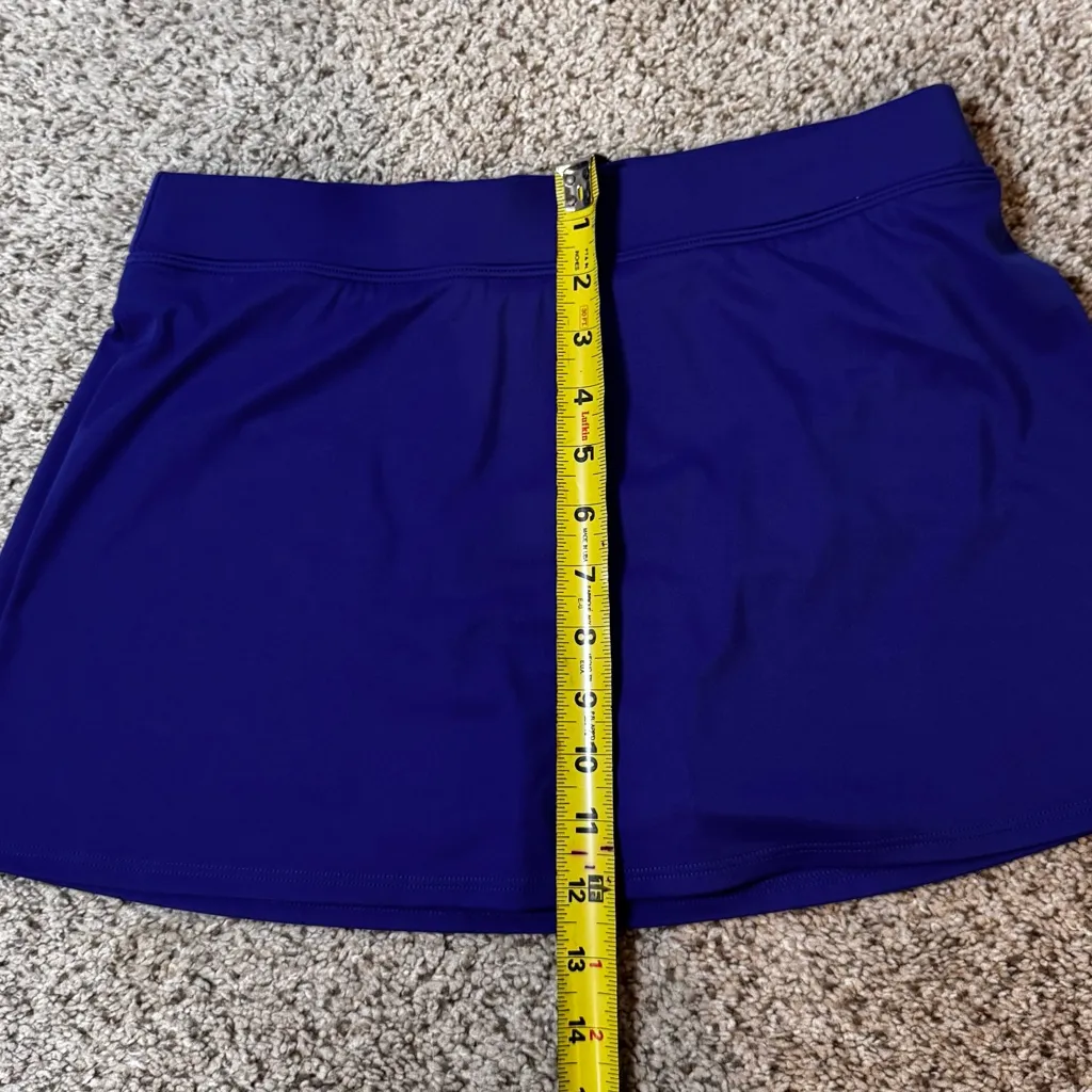 L.L.Bean SunSmart Skirted Swim Bottom UPF 50+ Cobalt Blue Size 6 Resort Beach - Image 10