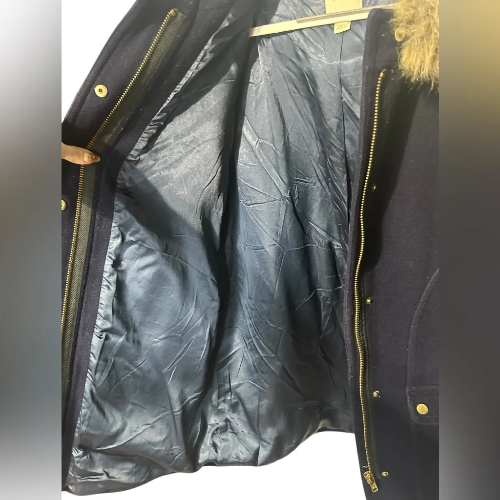 J Crew chateau vail parka navy blue 14 wool j.crew - Image 8