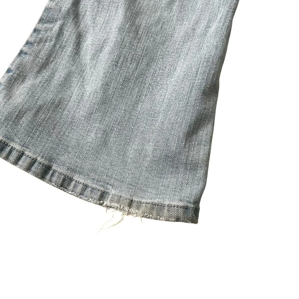 Cache Blue Embellished Bedazzled Rhinestones Beaded Flare Jeans Women 4 | 65-4 - Image 7