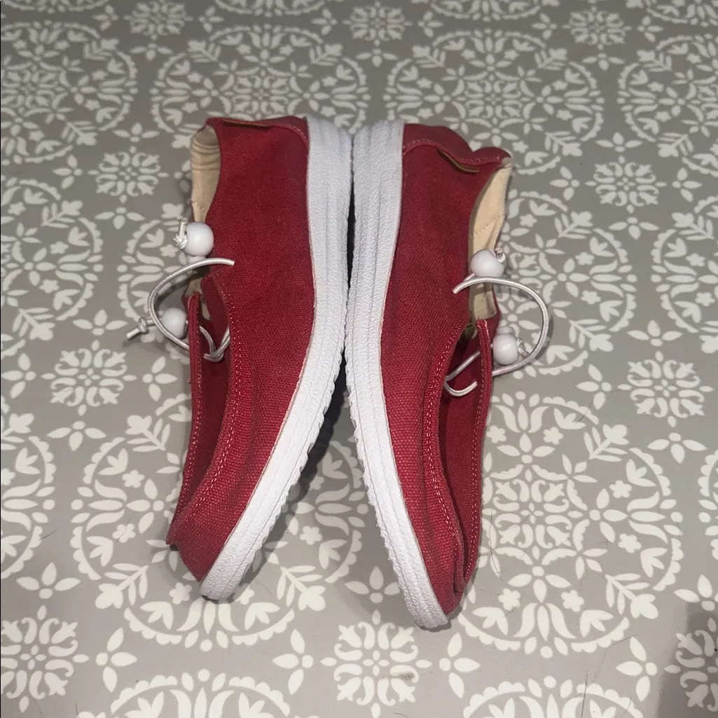 Corkys Kayak Red Canvas Shoes Size 9 - Image 3