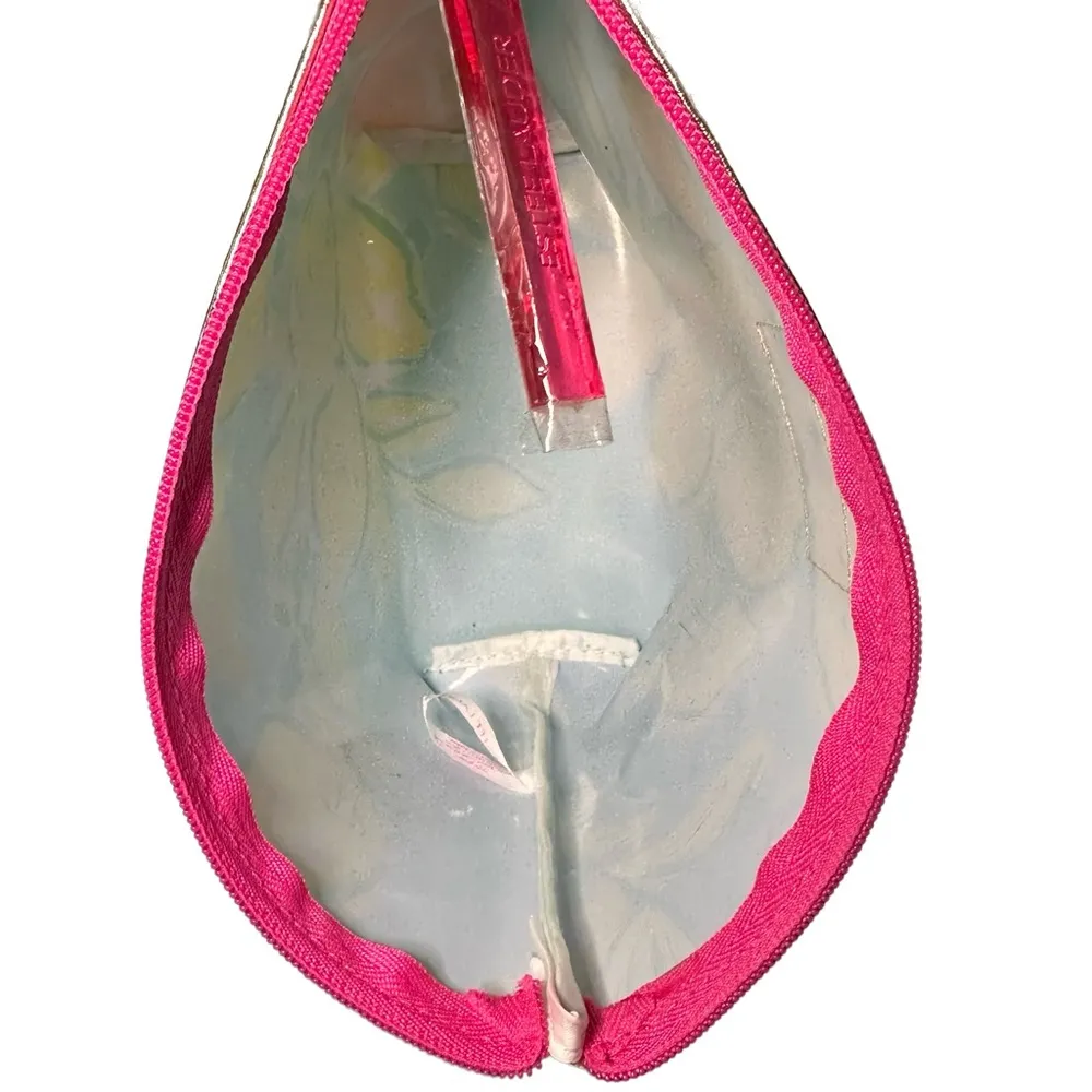 NEW Lilly Pulitzer Estee Lauder Plastic Cosmetic Makeup Purse Clutch Bag GREEN - Image 5