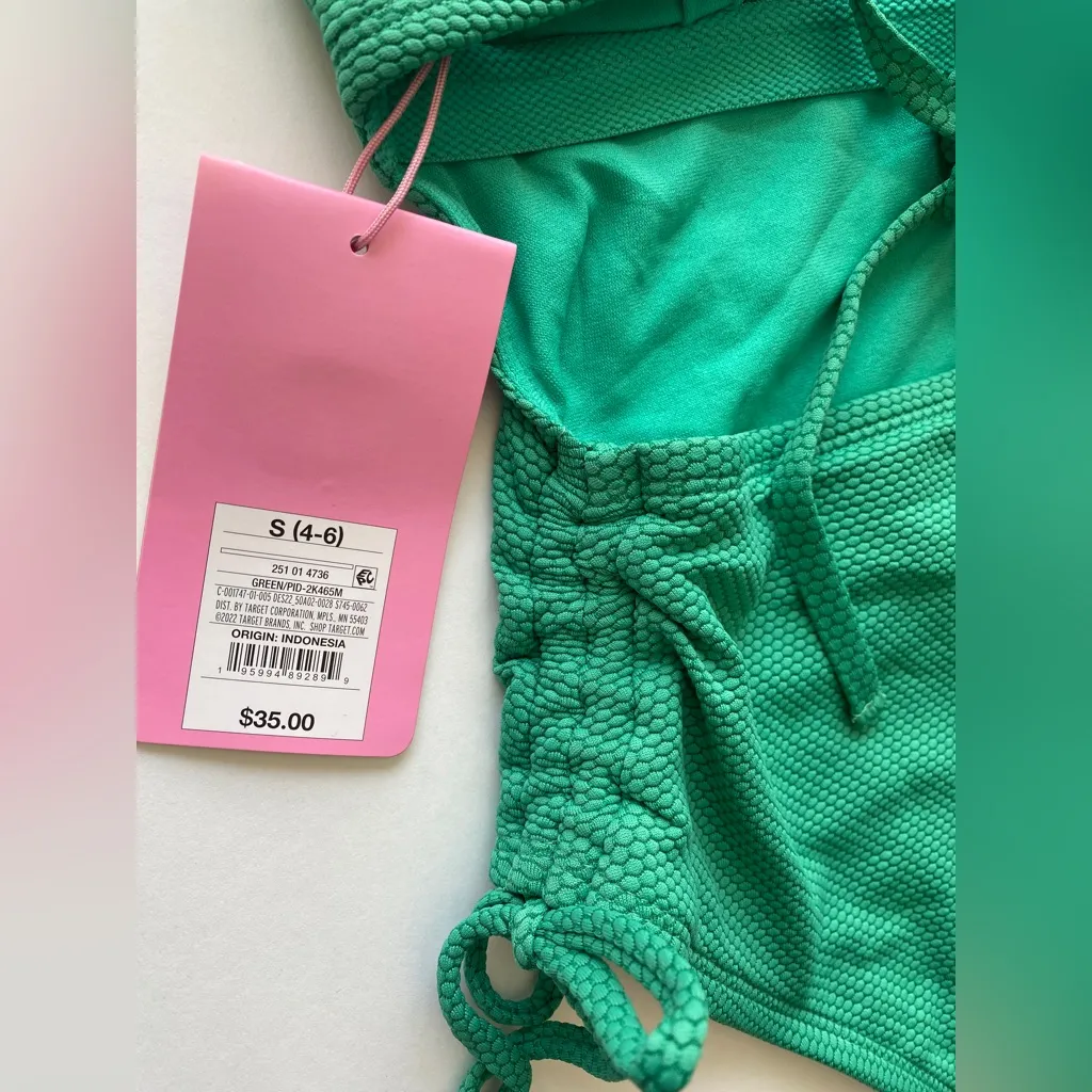 Stoney Clover Lane Textured Cheeky High‎ Leg One Piece Swimsuit 
Size S - Image 14