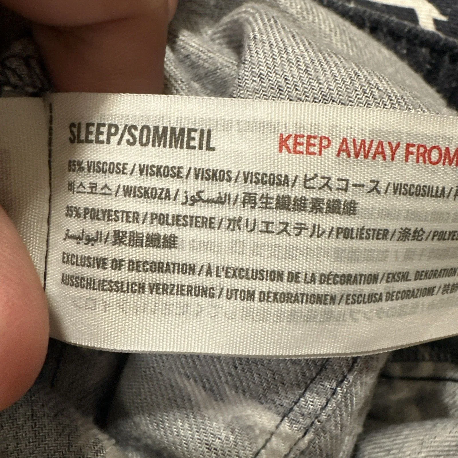 Hollister Women’s Pajama Set Size M – Gray Long Sleeve Shirt & Navy Logo  Pants - Image 16