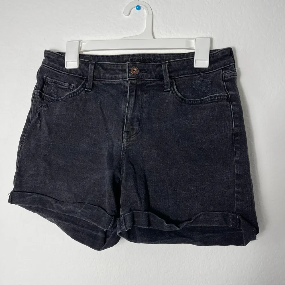 Arizona Jean Company Black Charcoal Jean Shorts Mid-Thigh Length - Image 6