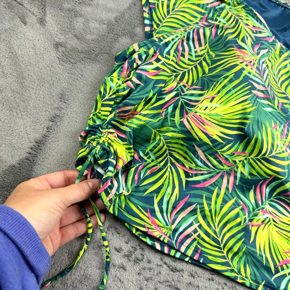 Lands End Swimsuit Top Size 16 Padded Tropical Beach Vaca Resort Built In Bra - Image 7