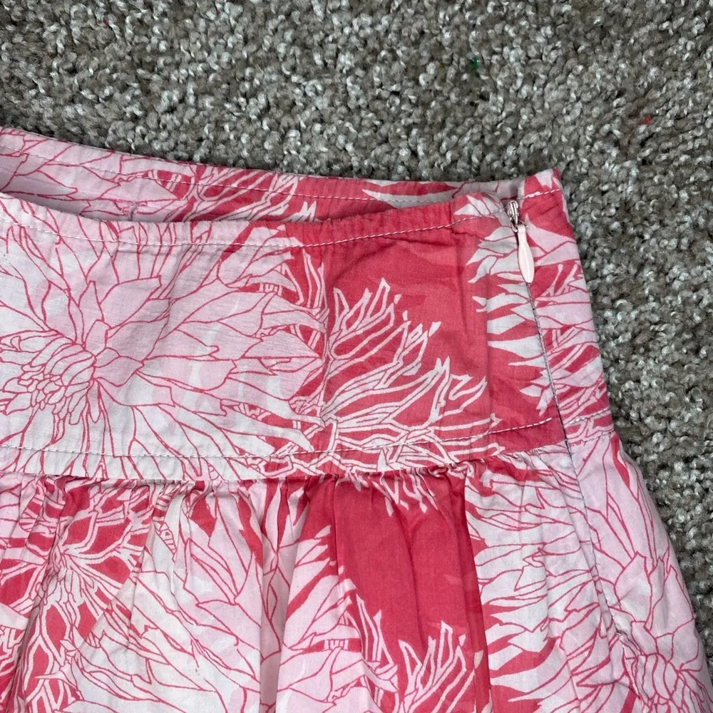 Gap pink floral ruffled flowy skirt - Image 4