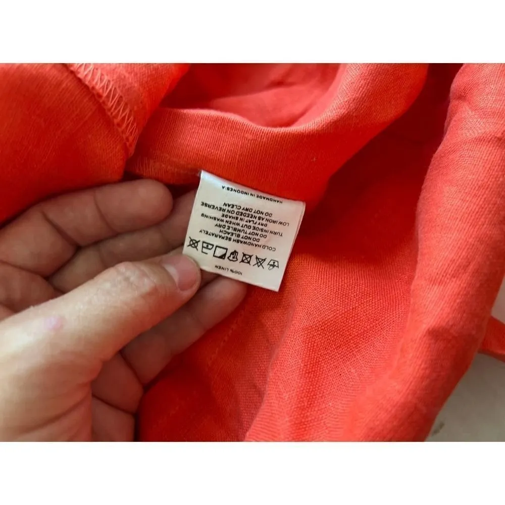 FAITHFULL THE BRAND LINEN RUFFLE DRESS SIZE 2 - Image 15