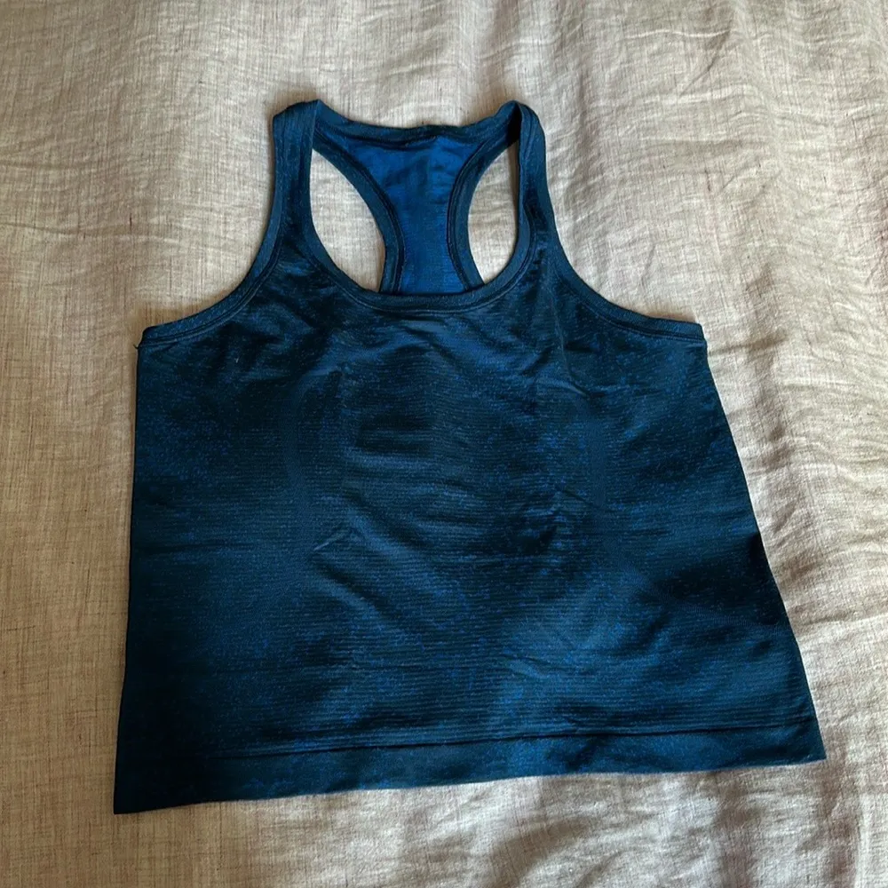 Lululemon Swiftly Tech Tank 2.0 Race Length Distorted Noise Mineral Blue - Image 2