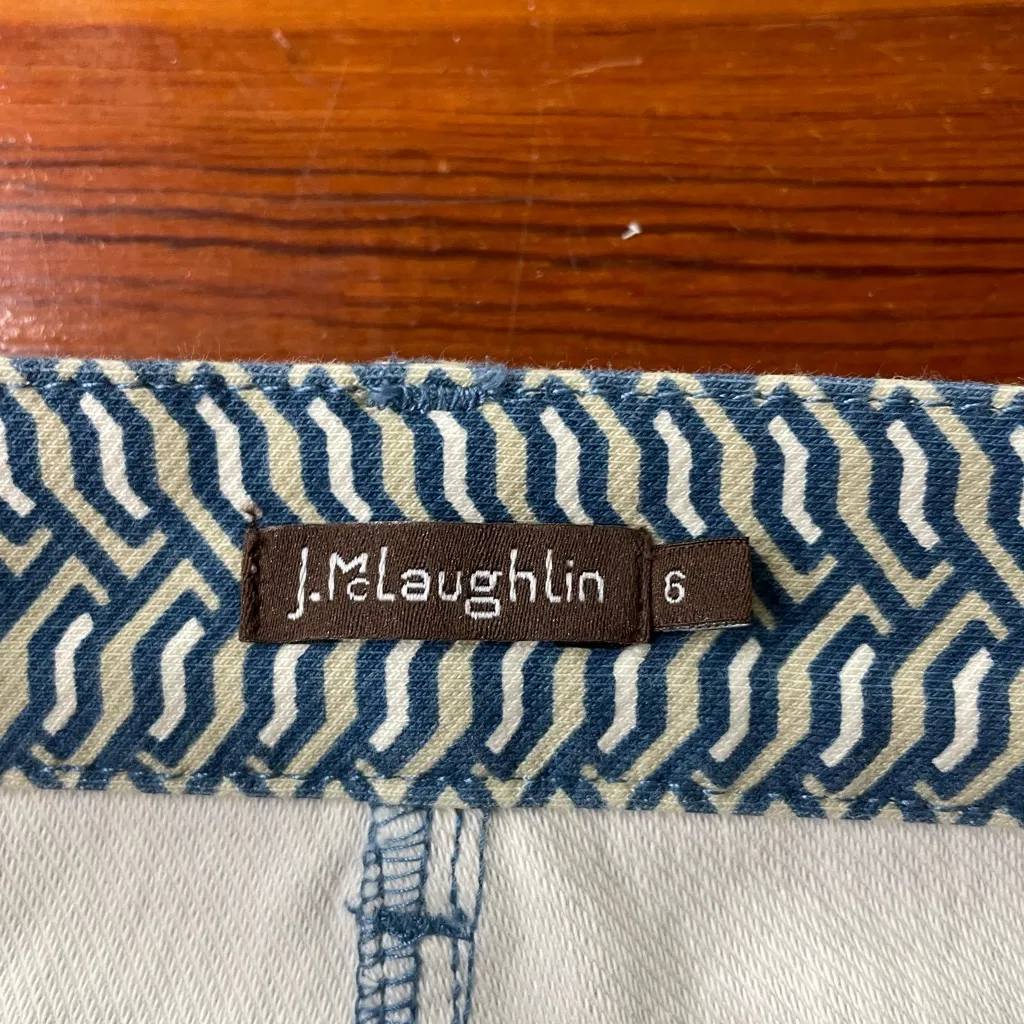 J. McLaughlin Baxter Jeans Micro Aegean Link Print Zipper Ankles - Sz 6 💚🎀 - Image 12