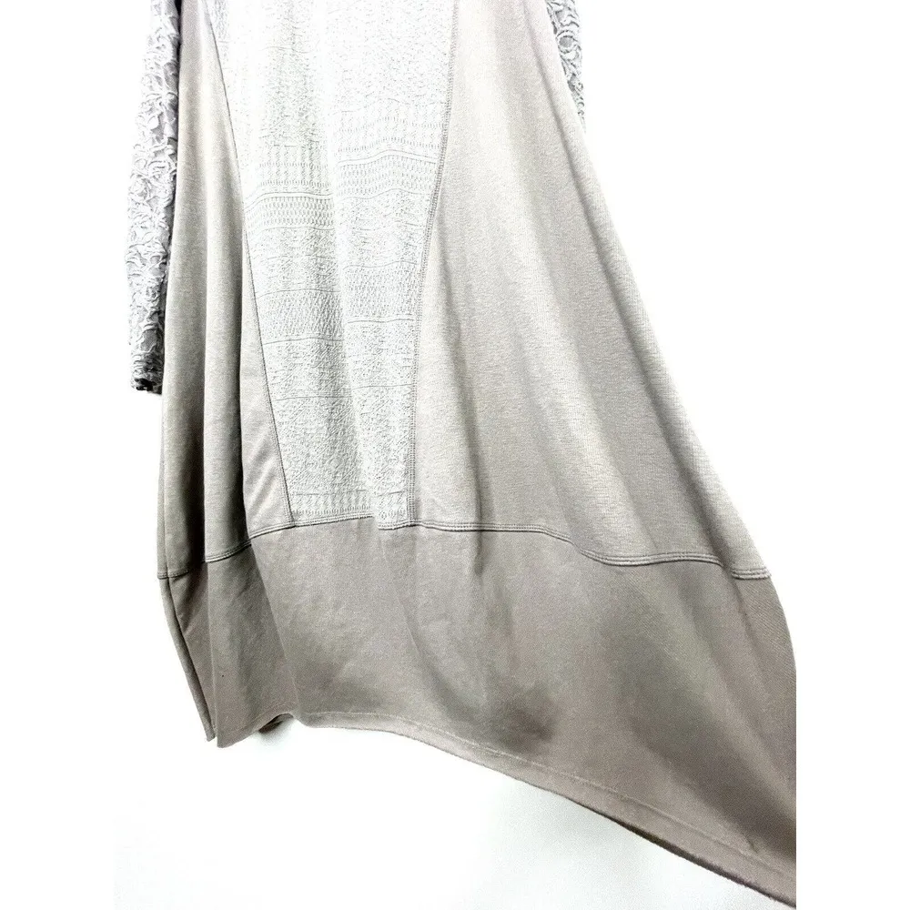 Sundance Manette Dress Size Medium Long Sleeve Lace Boho Mixed Media Stretch - Image 7