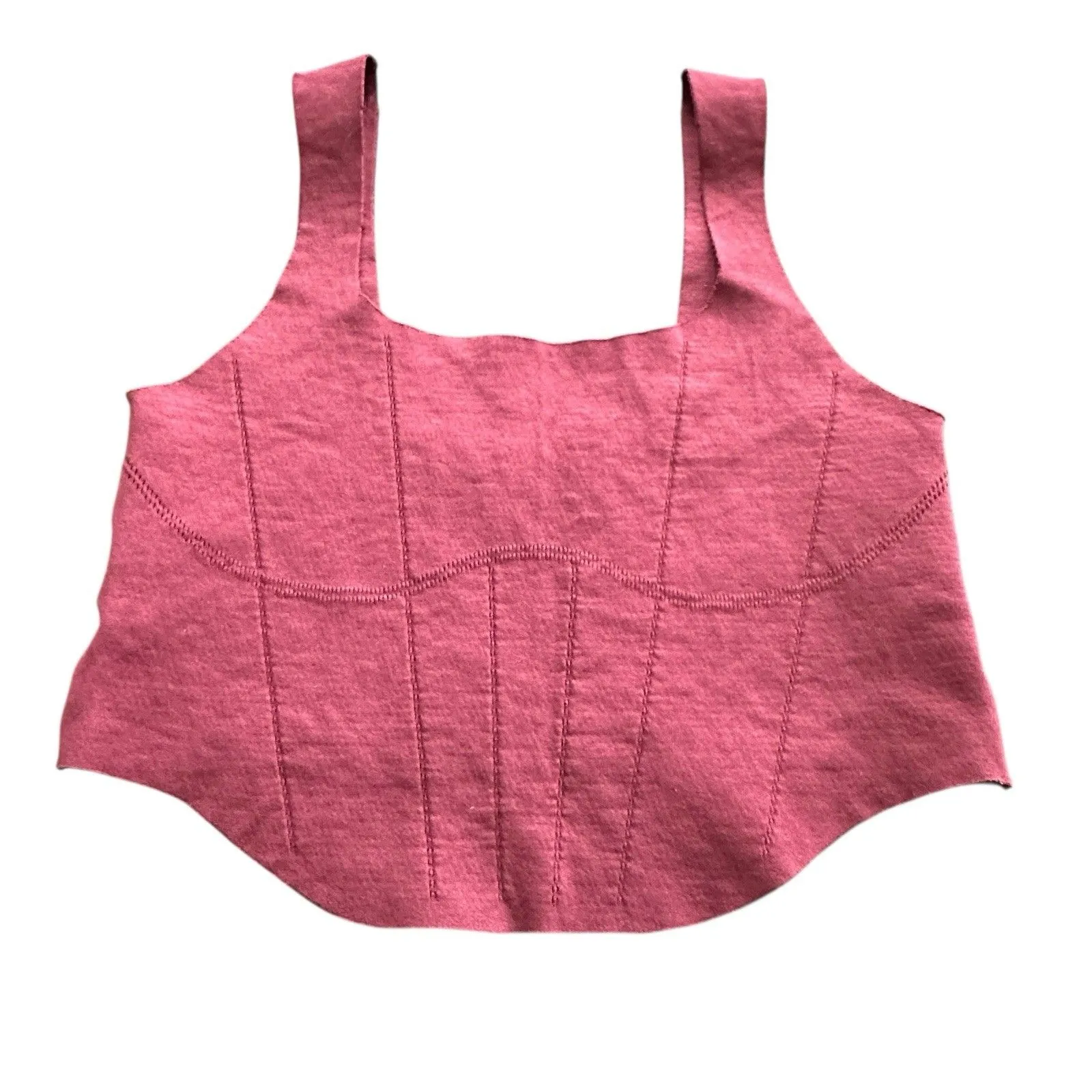 Free People Movement Women’s Strong Corset Crop Maroon M Athletic Gym - Image 2