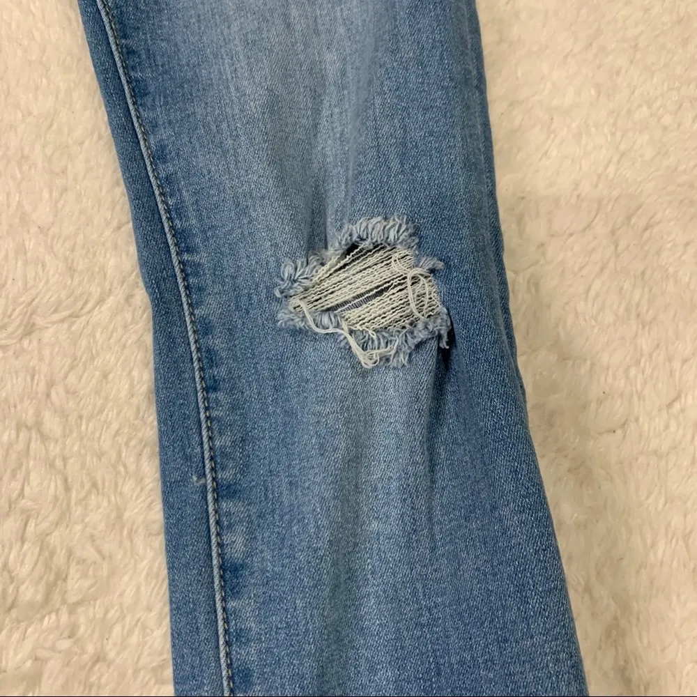 Simple Society Blue Destroyed Distressed High Waisted Skinny Ankle Jeans 0 NWT - Image 2