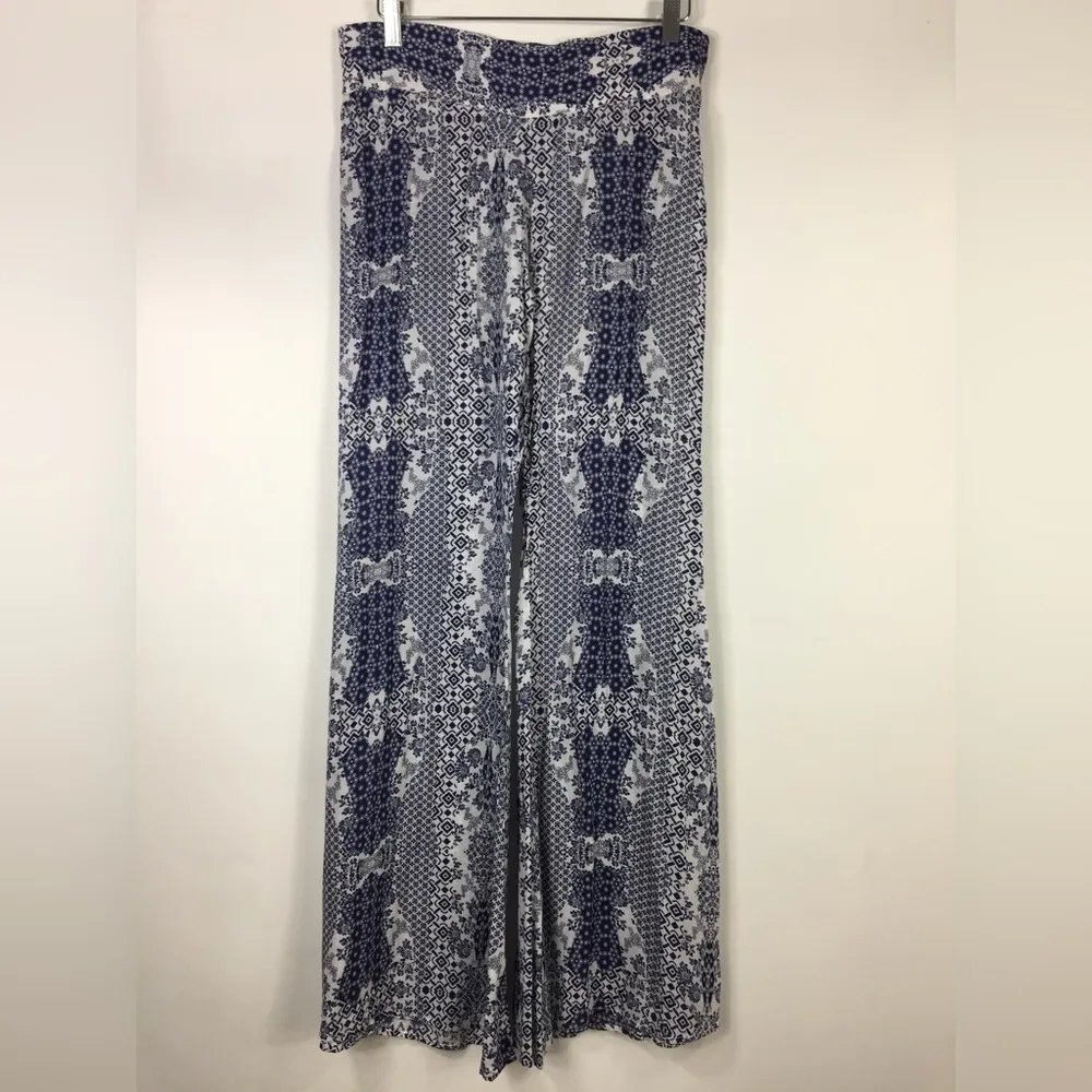 Flynn Skye Printed Pant Elastic Waist Wide Leg Flare Boho - Image 11