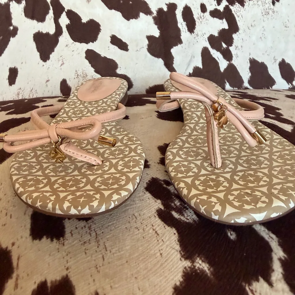 Kate Spade Pink and Beige Sandals - Image 3