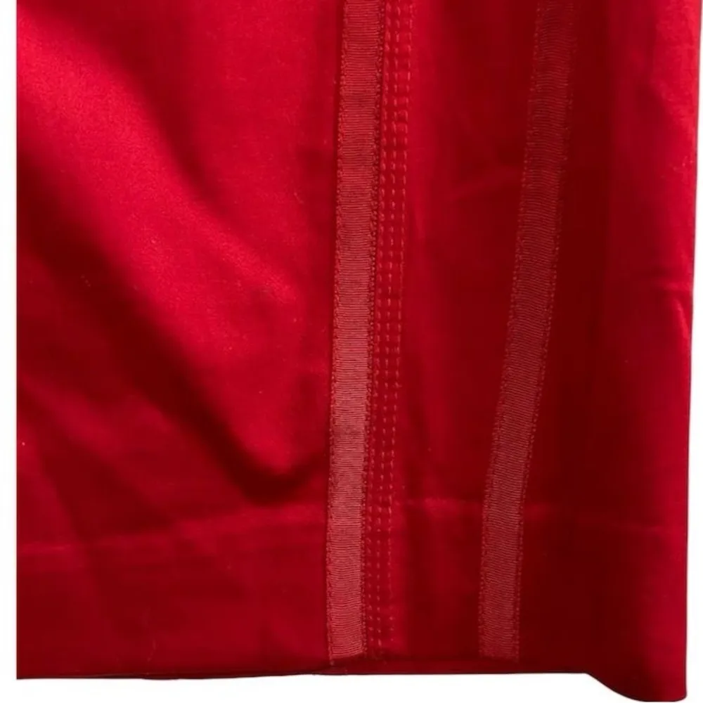 White House Black Market Women's Deep Red Satin Pencil Skirt Size 8 - Image 13