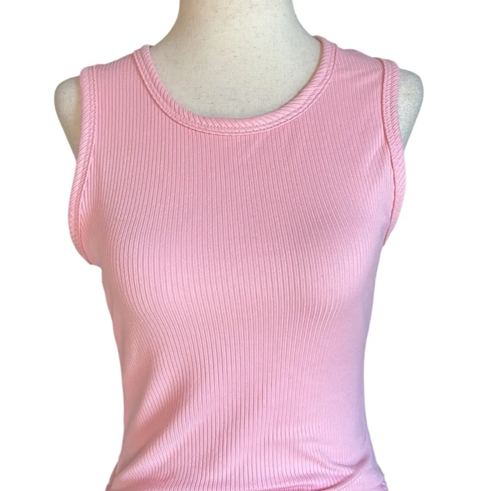 Olivia Rae Livi Ribbed Side Ruched Tshirt Dress - Image 2