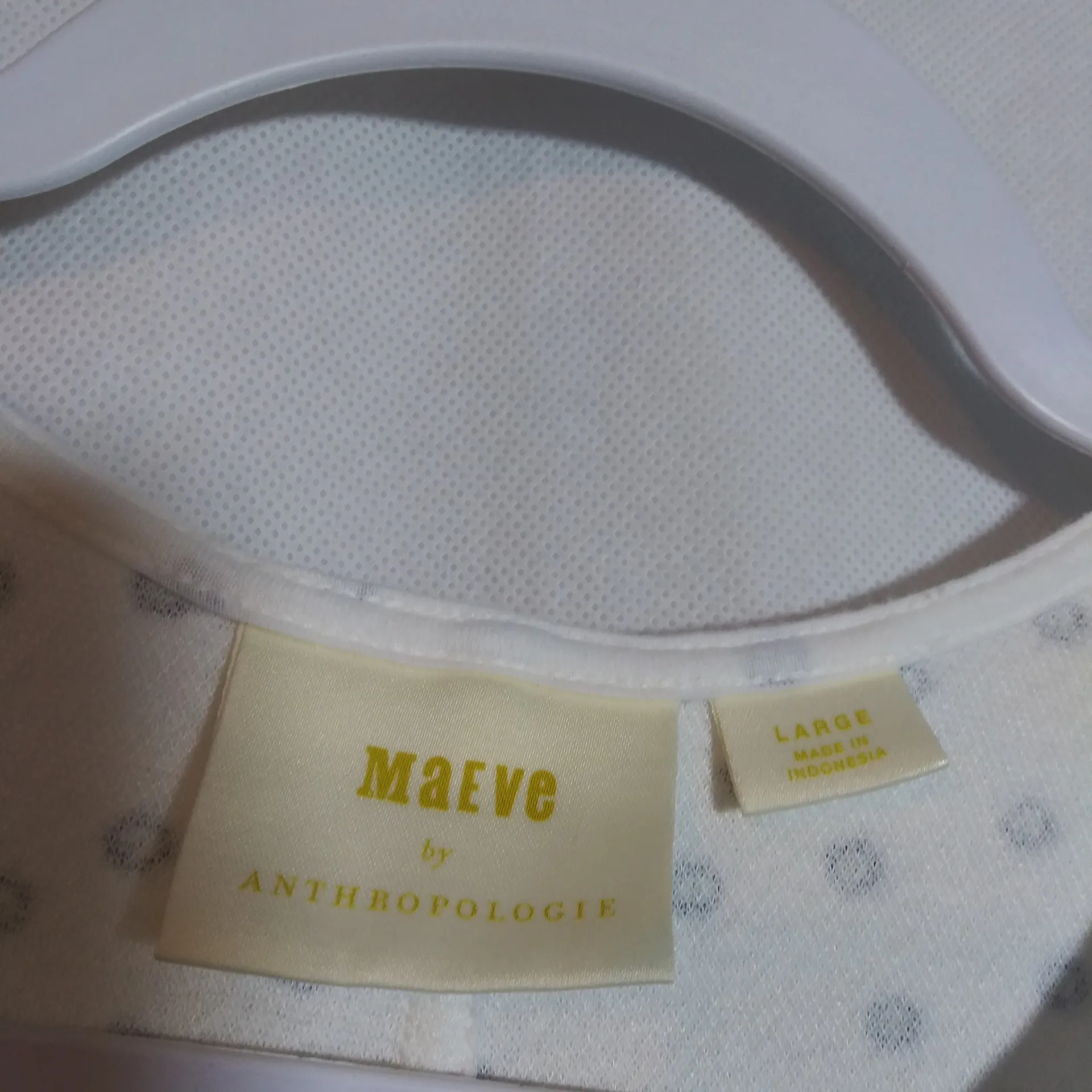 Maeve Anthropologie  Brenner Peplum Top Sleeveless Dotted Size L - Image 6