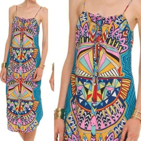 Mara Hoffman Mufasa Navy Print Easy Midi Sundress Sun Dress Swim Cover Beach - Image 2