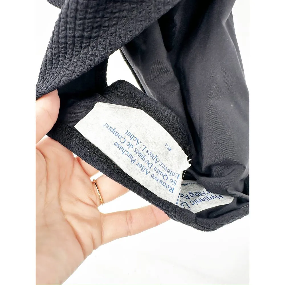 BECCA Prism Cutout One Piece Black Plunge Neck Swimsuit Size Small - Image 6