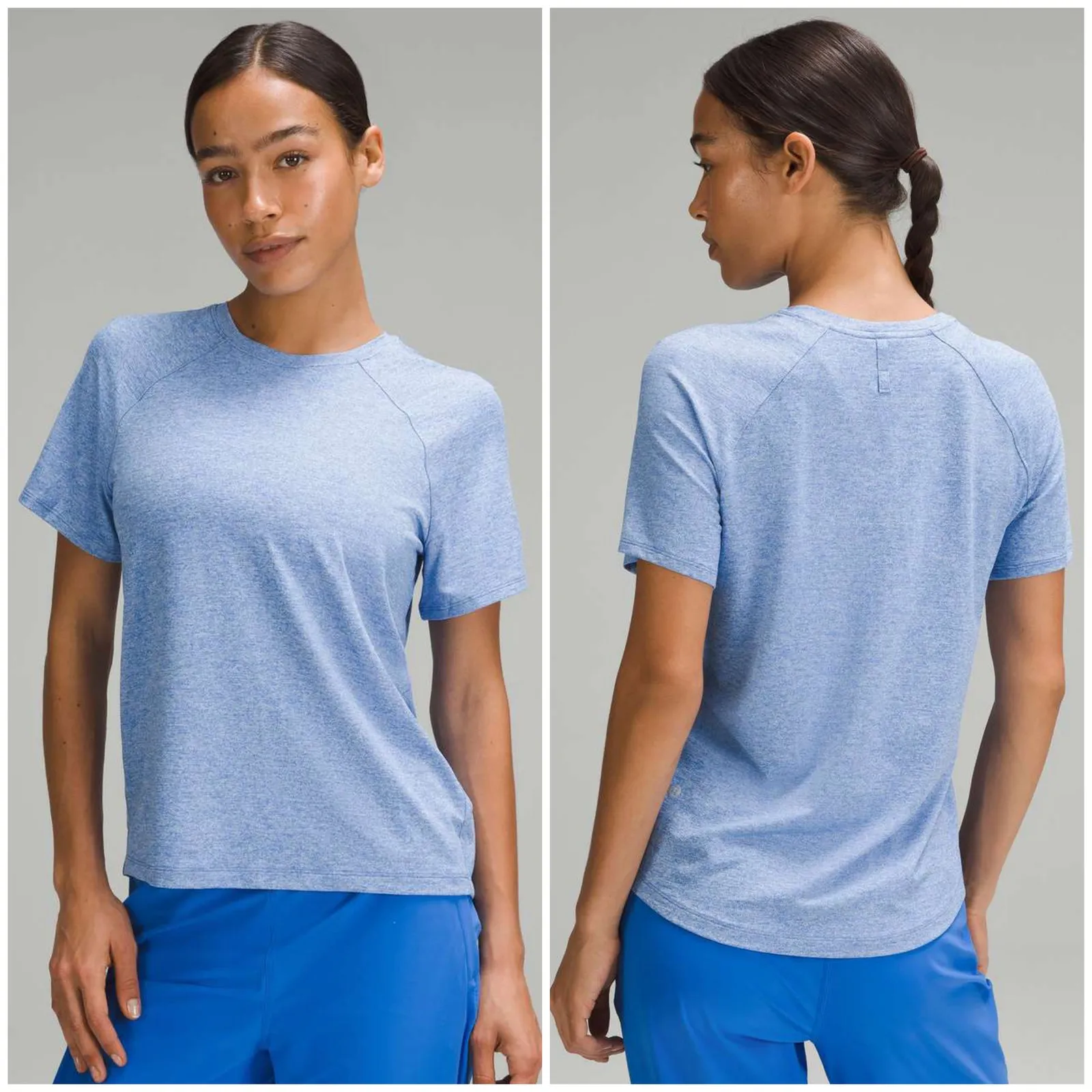Lululemon License to Train Classic-Fit T-Shirt Heathered Pipe Dream Blue 12 NEW - Image 2
