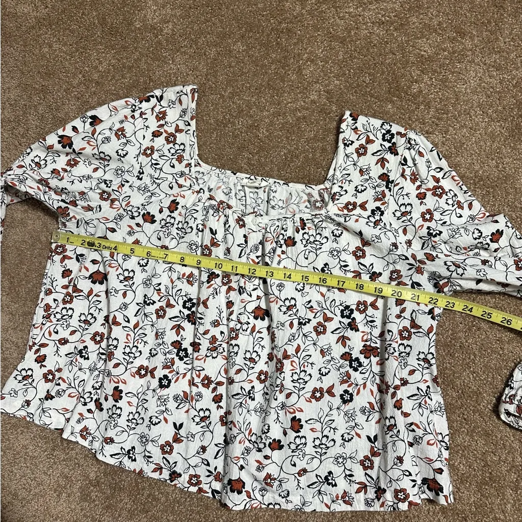 Lot Of 2 a.n.a. A New Approach Women Multicolor Floral Peasant Top Blouse  L XL - Image 8