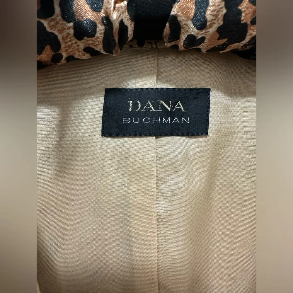 Y2K Vintage 90s Dana Buchman 100% Silk Snakeskin Printed Button down Blouse 8 - Image 3