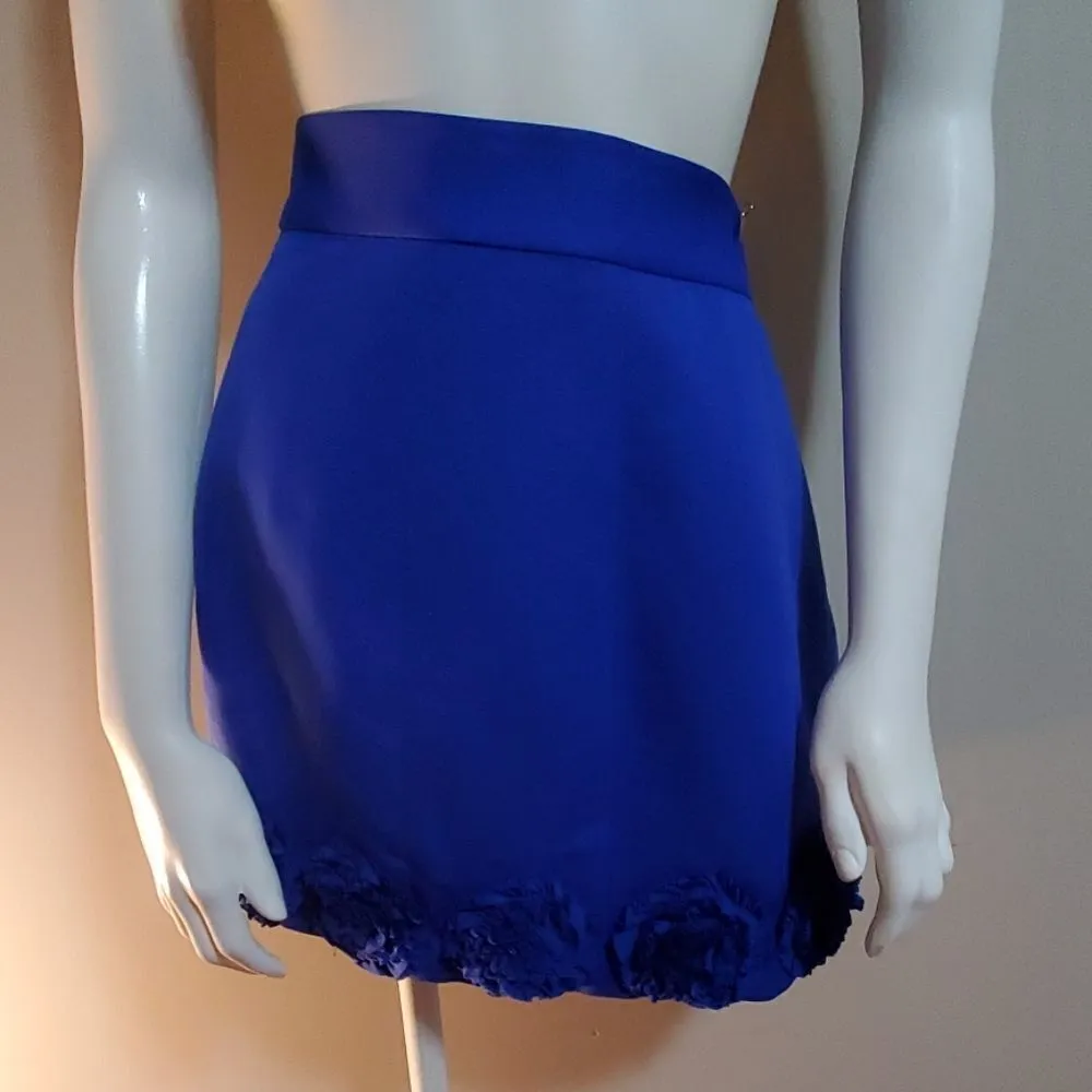 Twelve by Twelve Los Angeles Blue Flower Skirt (M) Size M - Image 2