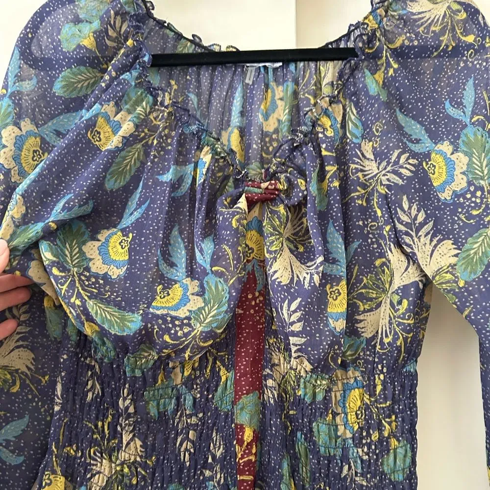 Figueroa & Flower Boho Maxi Dress Blue Size M - Image 4