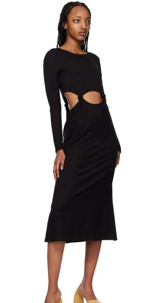 Reformation Via Knit Black Dress - Image 6