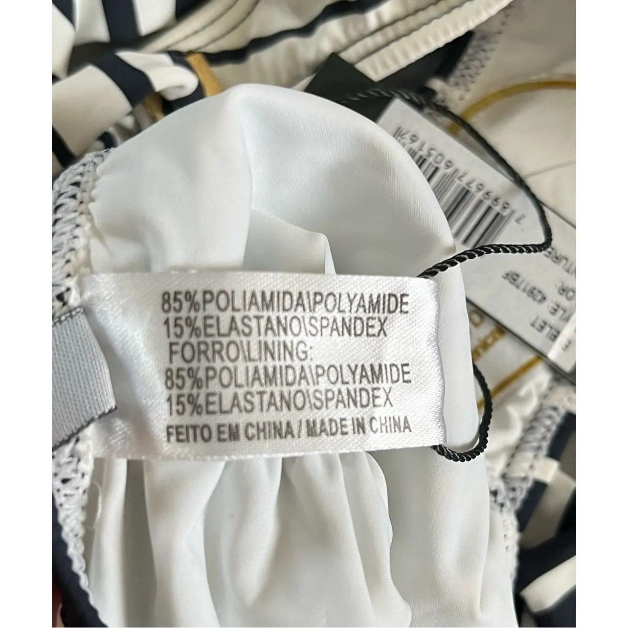 Despi Adventure Striped Eyelet Side Tie Bikini‎ Bottoms Size Medium NWT Blue - Image 6