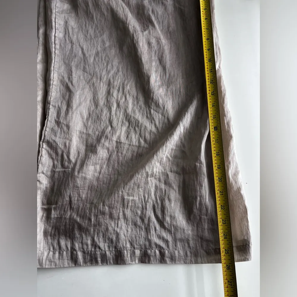 Slenddy beige Wide Leg pants Linen blend elastic waist lightweight flowy fairy Size XL - Image 4