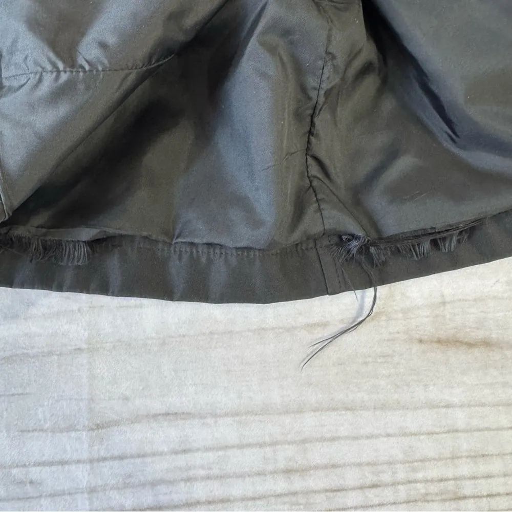 Black Mid Weight Thigh Length Button Front Water Resistant Jacket - Image 8